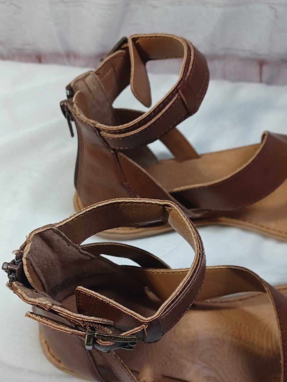 b.o.c brown gladiator toe loop comfort sandals ankle strap boho festival women 6 - Picture 8 of 13